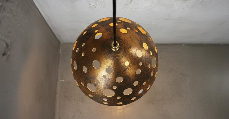 Handcrafted Copper Dome Pendant Light: Moroccan Style Farmhouse Lighting Handcrafted Copper Dome Pendant Light: Moroccan Style Farmhouse Lighting