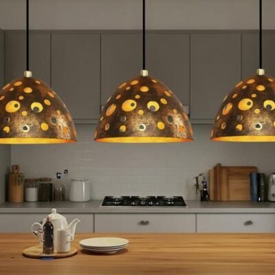 Handcrafted Copper Dome Pendant Light: Moroccan Style Farmhouse Lighting Handcrafted Copper Dome Pendant Light: Moroccan Style Farmhouse Lighting