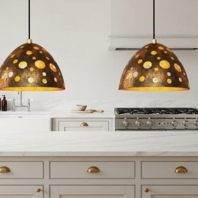 Handcrafted Copper Dome Pendant Light: Moroccan Style Farmhouse Lighting Handcrafted Copper Dome Pendant Light: Moroccan Style Farmhouse Lighting