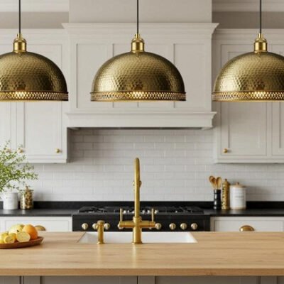 Handmade Brass Dome Pendant Light: Moroccan Style Hanging Lamp Handmade Brass Dome Pendant Light: Moroccan Style Hanging Lamp