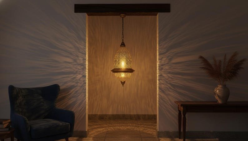 Brass Lamp , Moroccan pendant light,Ceiling Light, Moroccan pendant fixtures , Hanging Lamp , Lampshades Lighting New Home Decor Lighting