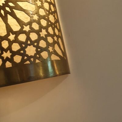 Moroccan Brass Wall Sconce Light Handmade Lantern Wall Lamp | Moorish Home Lighting Fixture | Oriental Brass Wall Decor