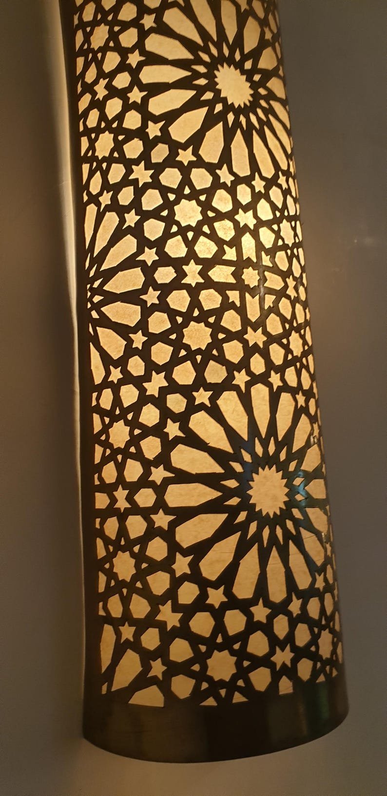 Moroccan Brass Wall Sconce Light Handmade Lantern Wall Lamp | Moorish Home Lighting Fixture | Oriental Brass Wall Decor