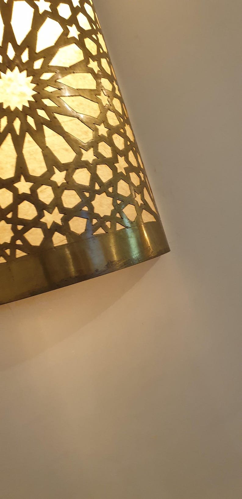 Moroccan Brass Wall Sconce Light Handmade Lantern Wall Lamp | Moorish Home Lighting Fixture | Oriental Brass Wall Decor
