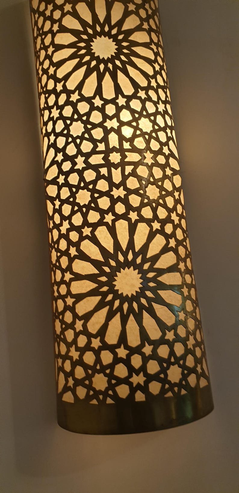 Moroccan Brass Wall Sconce Light Handmade Lantern Wall Lamp | Moorish Home Lighting Fixture | Oriental Brass Wall Decor