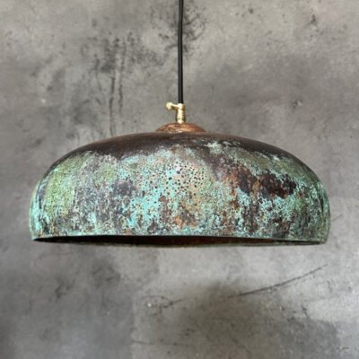 Green Patina Pendant Light , Patina Copper Kitchen Island Lighting