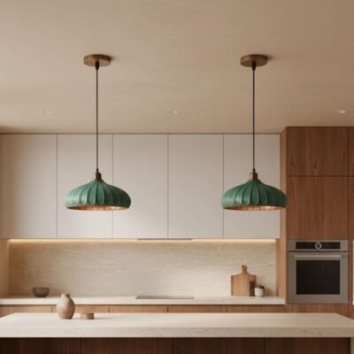 Handmade Moroccan Copper Dome Pendant Light - Green Patina Finish – Duty Free