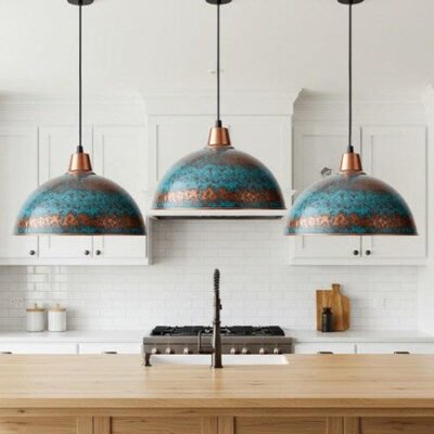 Handmade Copper Dome Pendant Light: Patina Finish, Rustic Lighting Handmade Copper Dome Pendant Light: Patina Finish, Rustic Lighting