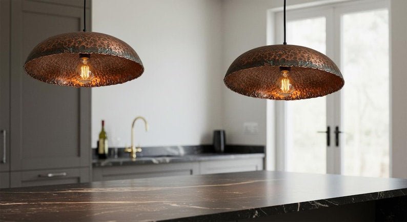 Copper Oxidized Island Kitchen Lighting , Copper Ceiling Dome Pendant Lamp Lighting , verdigris copper island lighting, Pendant Light Fixtur Copper Oxidized Island Kitchen Lighting , Copper Ceiling Dome Pendant Lamp Lighting , verdigris copper island lighting, Pendant Light Fixtur