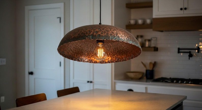Copper Oxidized Island Kitchen Lighting , Copper Ceiling Dome Pendant Lamp Lighting , verdigris copper island lighting, Pendant Light Fixtur Copper Oxidized Island Kitchen Lighting , Copper Ceiling Dome Pendant Lamp Lighting , verdigris copper island lighting, Pendant Light Fixtur