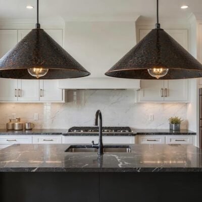 Handcrafted Patina Copper Dome Pendant Light: Rustic Moroccan Lighting