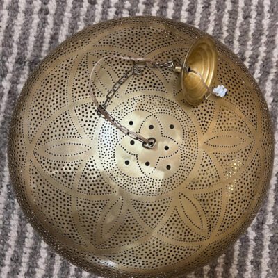 Handcrafted Moroccan Brass Pendant Light - Ornamental Vintage Lamp with Ethnic Bohemian Design, Perfect for Exotic Ambient Lighting Décor