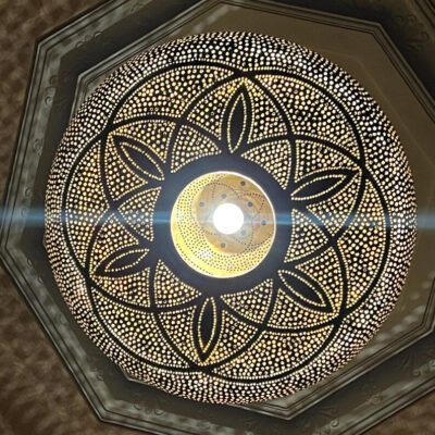 Handcrafted Moroccan Brass Pendant Light - Ornamental Vintage Lamp with Ethnic Bohemian Design, Perfect for Exotic Ambient Lighting Décor