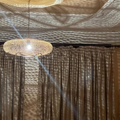 Handcrafted Moroccan Brass Pendant Light - Ornamental Vintage Lamp with Ethnic Bohemian Design, Perfect for Exotic Ambient Lighting Décor