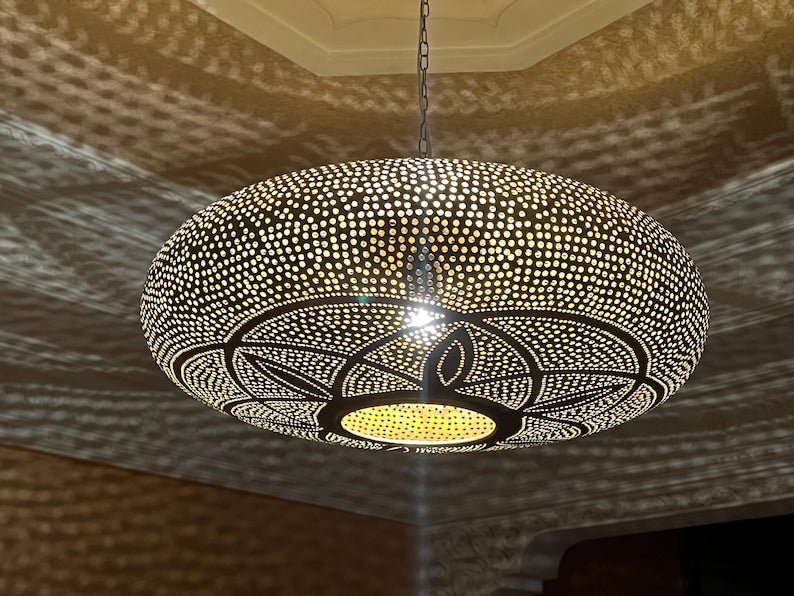 Handcrafted Moroccan Brass Pendant Light