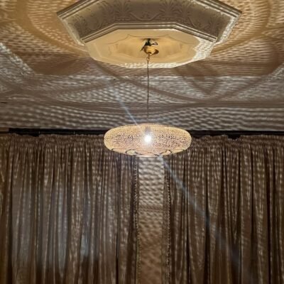 Handcrafted Moroccan Brass Pendant Light - Ornamental Vintage Lamp with Ethnic Bohemian Design, Perfect for Exotic Ambient Lighting Décor