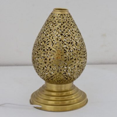 Unlacquered Brass Table Pierced Table Light