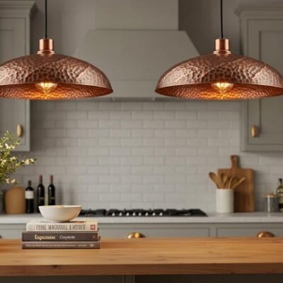 Handmade Moroccan Copper Pendant Light: Perforated Boho Lighting