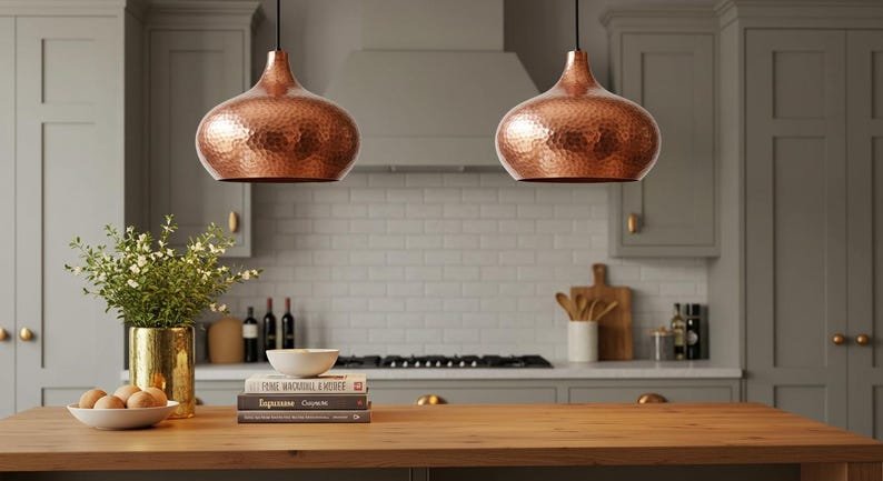 Hand Hammered Copper Pendant Light: Moroccan Perforated Ceiling Lamp Hand Hammered Copper Pendant Light: Moroccan Perforated Ceiling Lamp