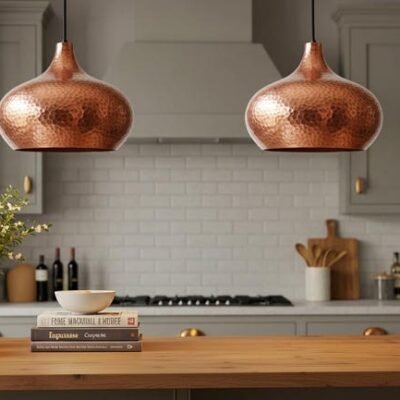 Hand Hammered Copper Pendant Light: Moroccan Perforated Ceiling Lamp Hand Hammered Copper Pendant Light: Moroccan Perforated Ceiling Lamp