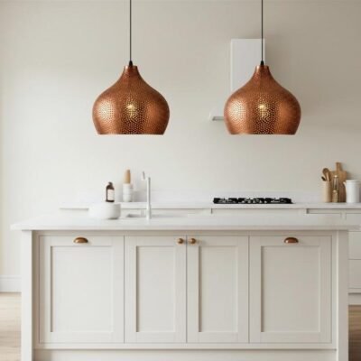 Copper Onion Pendant Light - Perforated Metal Teardrop Lamp - Moroccan Kitchen Fixture - Brass copper finish Copper Onion Pendant Light - Perforated Metal Teardrop Lamp - Moroccan Kitchen Fixture - Brass copper finish