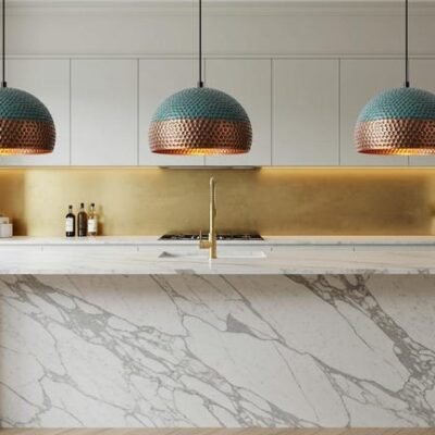 Handmade Oxidized Copper Dome Pendant Light: Rustic Green Patina Handmade Oxidized Copper Dome Pendant Light: Rustic Green Patina