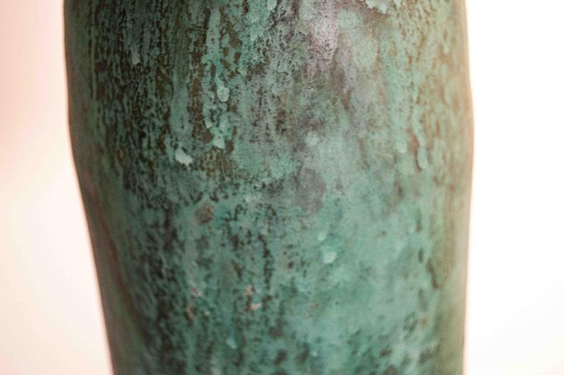 Oxidized Copper Dome Pendant Light: Rustic Green Patina Farmhouse Lighting