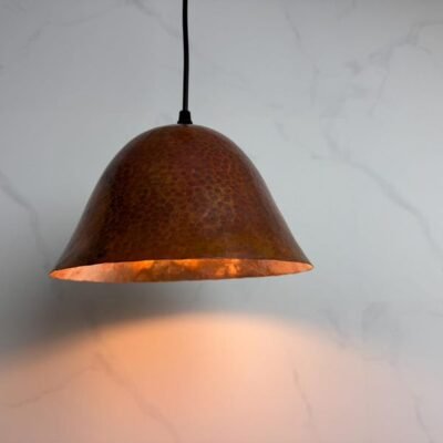 Handmade Hammered Copper Dome Pendant Light - Rustic Industrial Style Handmade Hammered Copper Dome Pendant Light - Rustic Industrial Style