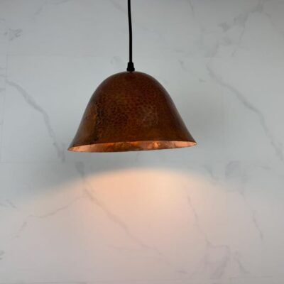 Handmade Hammered Copper Dome Pendant Light - Rustic Industrial Style Handmade Hammered Copper Dome Pendant Light - Rustic Industrial Style