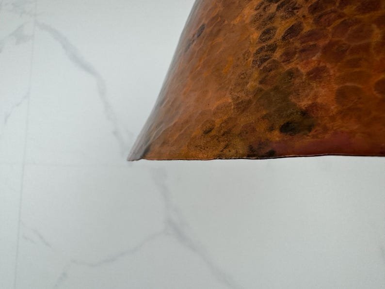 Handmade Hammered Copper Dome Pendant Light - Rustic Industrial Style Handmade Hammered Copper Dome Pendant Light - Rustic Industrial Style