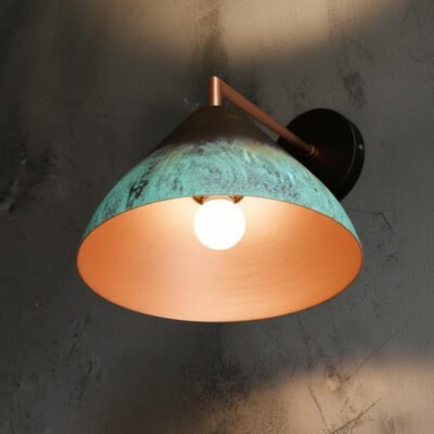 Industrial Copper Wall Light, Handmade Rustic Wall Sconce Lighting, Oxidized Copper Lamp, Farmhouse Wall Lighting, Lamp Wall Sconce Fixture