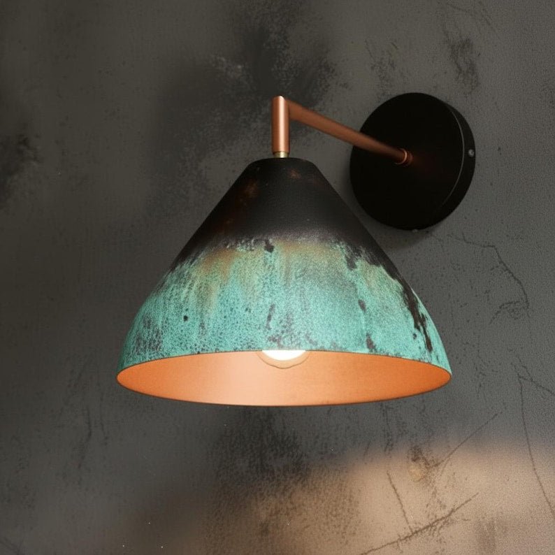 Industrial Copper Wall Light, Handmade Rustic Wall Sconce Lighting, Oxidized Copper Lamp, Farmhouse Wall Lighting, Lamp Wall Sconce Fixture