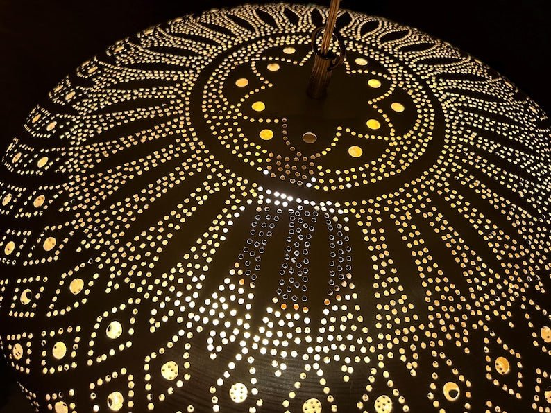 Pendant light, brass pendant light, Moroccan Brass Pendant Light, Moroccan Light Fixtures, Pendant Lighting, Simple Moroccan pendant lamp