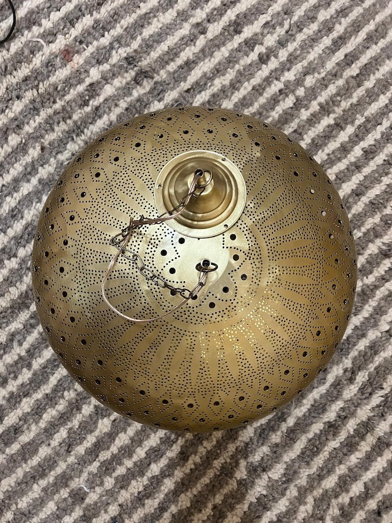 Pendant light, brass pendant light, Moroccan Brass Pendant Light, Moroccan Light Fixtures, Pendant Lighting, Simple Moroccan pendant lamp