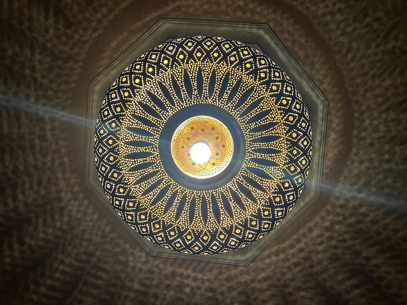 Pendant light, brass pendant light, Moroccan Brass Pendant Light, Moroccan Light Fixtures, Pendant Lighting, Simple Moroccan pendant lamp