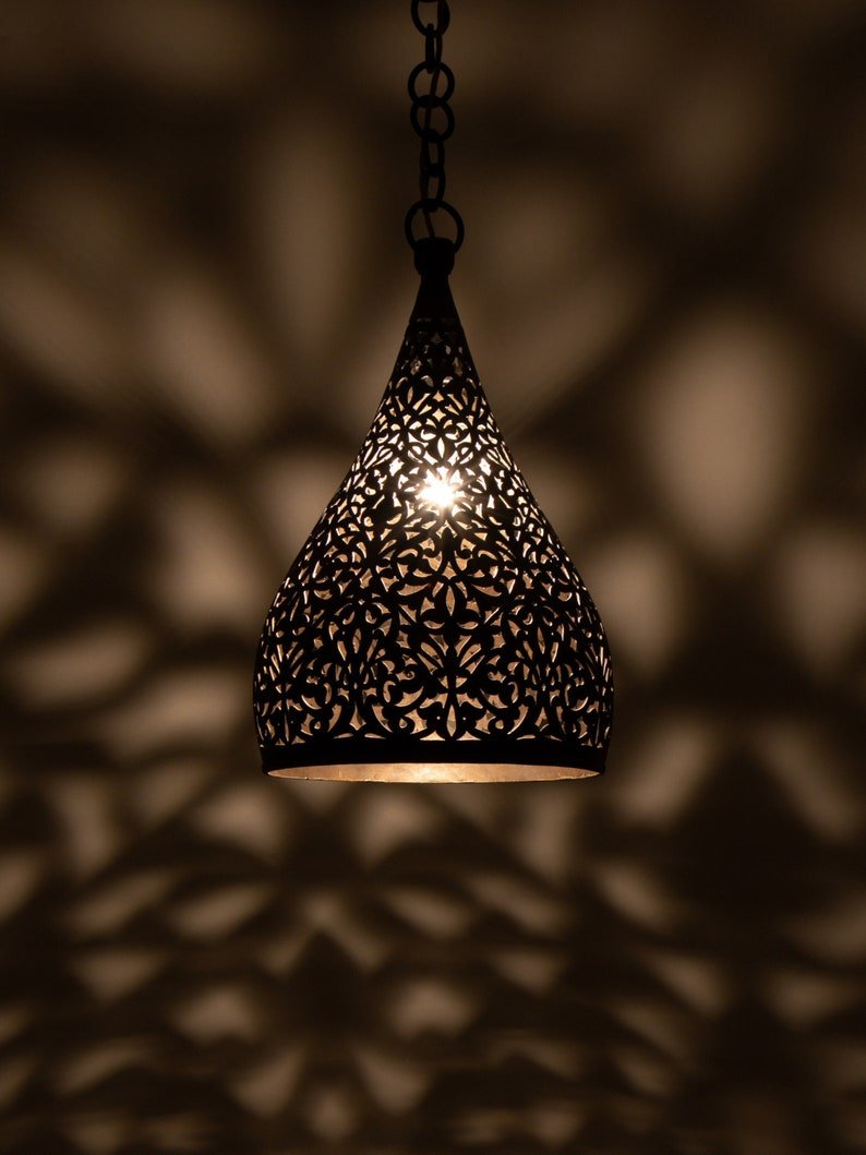 Pendant light, brass pendant light, Moroccan Brass Pendant Light, Moroccan Light Fixtures, Simple Moroccan pendant lamp