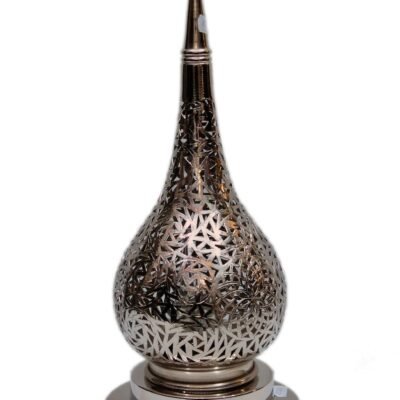 Handmade Brass Table Lamp: Moroccan Lantern Shade, Soft Light Handmade Brass Table Lamp: Moroccan Lantern Shade, Soft Light