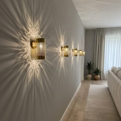Handcrafted Moroccan Brass Sconce: Filigree Wall Lamp