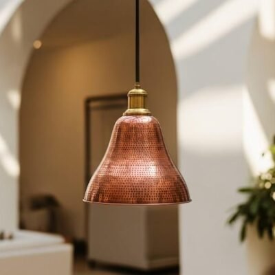 Handmade Moroccan Copper Pendant Light: Hammered Dome, Rustic Island Lighting Handmade Moroccan Copper Pendant Light: Hammered Dome, Rustic Island Lighting