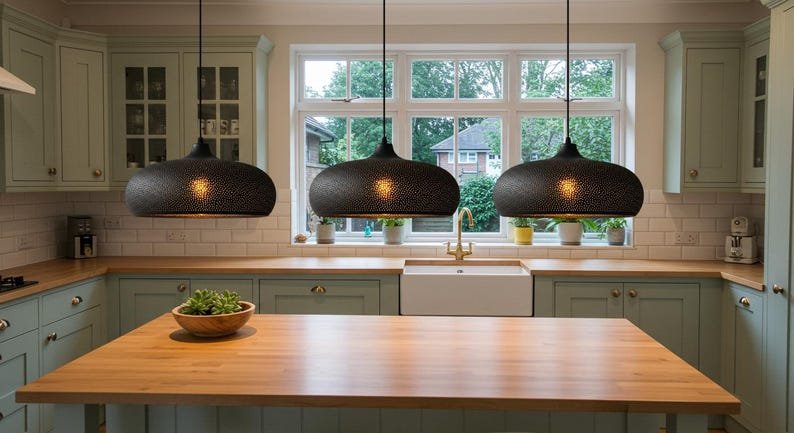 Handcrafted Copper Dome Lamp: Rustic black Patina, Farmhouse Lighting