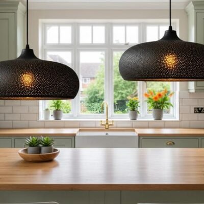 Handcrafted Copper Dome Lamp: Rustic black Patina, Farmhouse Lighting