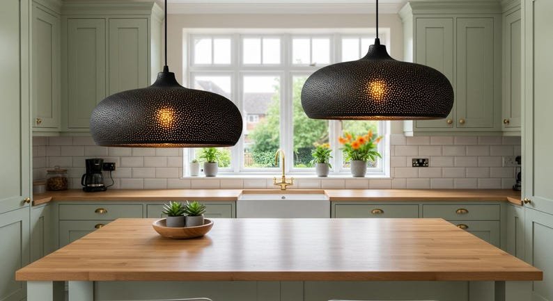 Handcrafted Copper Dome Lamp: Rustic black Patina, Farmhouse Lighting