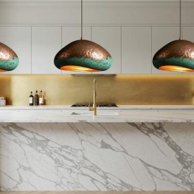 Rustic Copper Pendant Light Fixture, Copper Oxidized Island Kitchen Lighting , Copper Ceiling Dome Pendant Lamp Lighting , Rustic chandelier