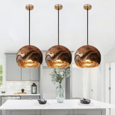 Handmade Copper Dome Pendant Light,Copper Kitchen Island Lighting , Farmhouse Ceiling Lamp Fixture,copper pendant light ,Dome Lamp