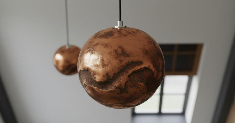 Handmade Copper Dome Pendant Light,Copper Kitchen Island Lighting , Farmhouse Ceiling Lamp Fixture,copper pendant light ,Dome Lamp