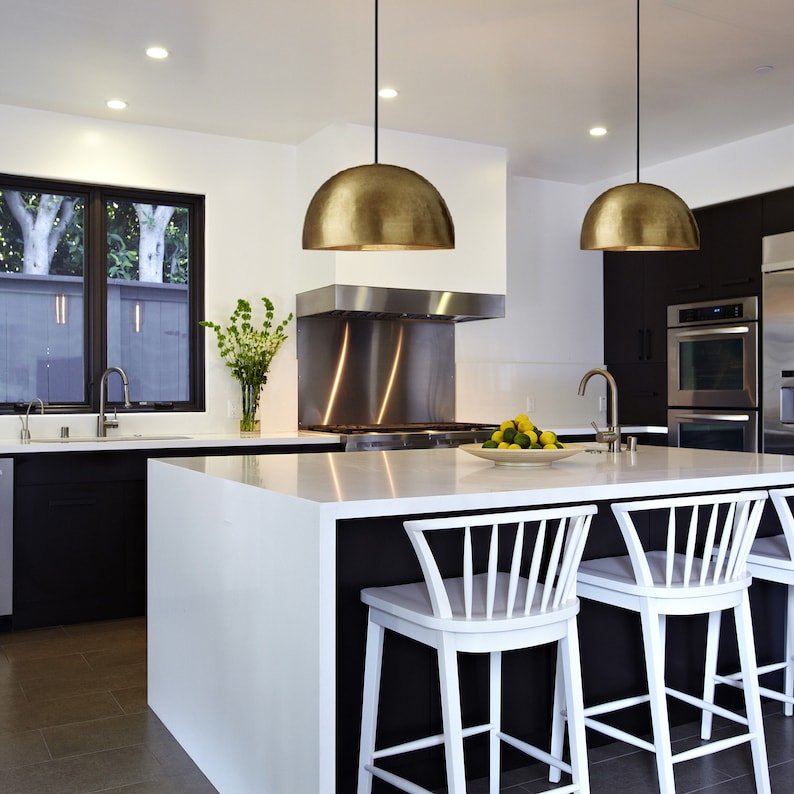 Brass pendant light for kitchen island hanging lamp ,light fixture