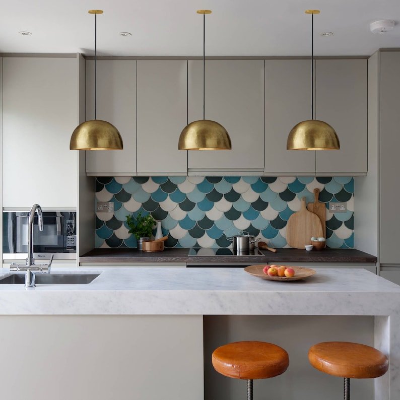 Brass pendant light for kitchen island hanging lamp ,light fixture