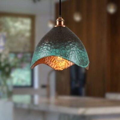 Set of 2 Green patina copper dome pendant light- oxidized turquoise patina with copper interior - modern kitchen island-vintage hanging lamp Set of 2 Green patina copper dome pendant light- oxidized turquoise patina with copper interior - modern kitchen island-vintage hanging lamp