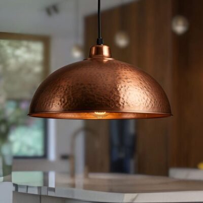 Set of 2 copper dome pendant light-oxidized with copper interior -modern kitchen island - vintage hanging lamp Set of 2 copper dome pendant light-oxidized with copper interior -modern kitchen island - vintage hanging lamp