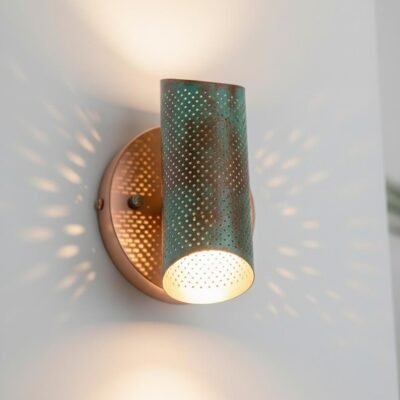 Green Patina Wall Sconce Lamp, Outdoor copper Sconce, Handmade Wall Light Copper, wall sconce copper lamp